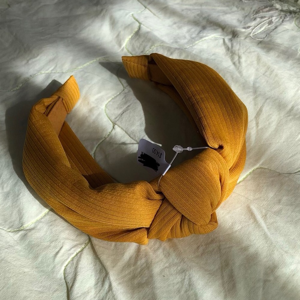 Urban outfitters Mustard yellow headband w/knot
